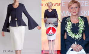 Władysława Frączek jedna z polskich projektantek, u której ubiera się Pierwsza Dama Agata Duda. Salon Mody De Marco: Garsonki, kostiumy i garnitury damskie, sukienki, spodnium, bluzki, spódnice i żakiety dla eleganckich kobiet.