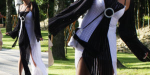 Oryginalna i niebanalna, czarno biała sukienka na wesele.