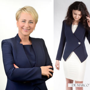 Iwona Gibas Polityk i Dyrektor Kancelarii Pani Premier w Kostiumie z De Marco. Szycie na miarę on-line. Sklep internetowy dla kobiet biznesu. Ubiór dyplomatyczny.