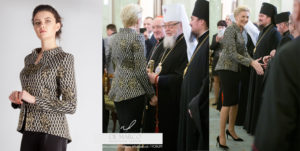 Żakardowy żakiet i ołówkowa spódnica z De Marco. W tej firmie ubiera się Pierwsza Dama. Szycie na miarę u projektantki mody spod Krakowa.