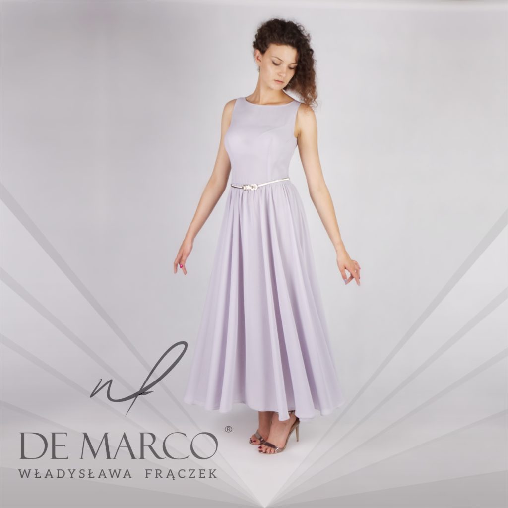 Szycie na miarę sukienki na wesele u projektantki mody. Sklep interetowy De Marco. 