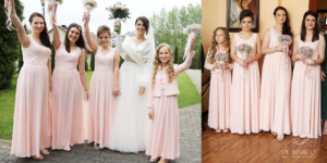 Długie suknie na wesele szyte na miarę w De Marco. Najpiękniejsze drużki na weselu :) Sklep internetowy De Marco