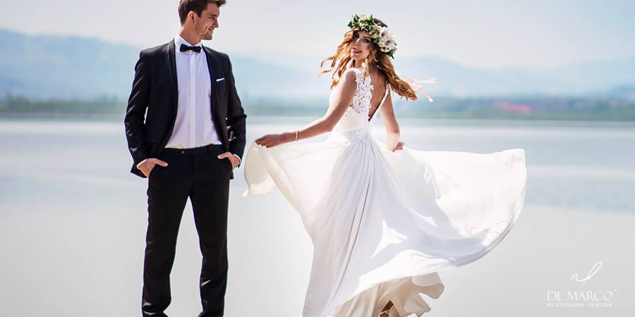 Najpiękniejsze oryginalne suknie ślubne szyte na miarę u projektantki ubrań Pierwszej Damy. 
