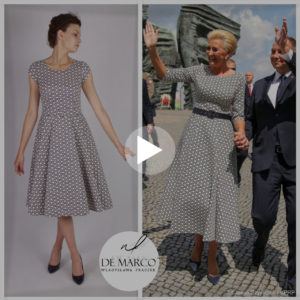 Zobacz jak wyglądała prezydentowa Agata Duda w sukience od projektantki mody ekskluzywnej W. Frączek.