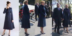 Elegancki płaszcz do połowy łydki szyty na miarę w Atelier W. Frączek. Agat Duda między innymi ubiera się w Salonie Mody De Marco we Frydrychowicach.