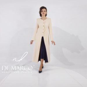 Ekskluzywny płaszcz dla mamy wesela szyty na miarę w De Marco