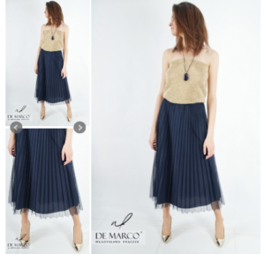 Spódnice damskie eleganckie midi dostępne w sklepie internetowym De Marco