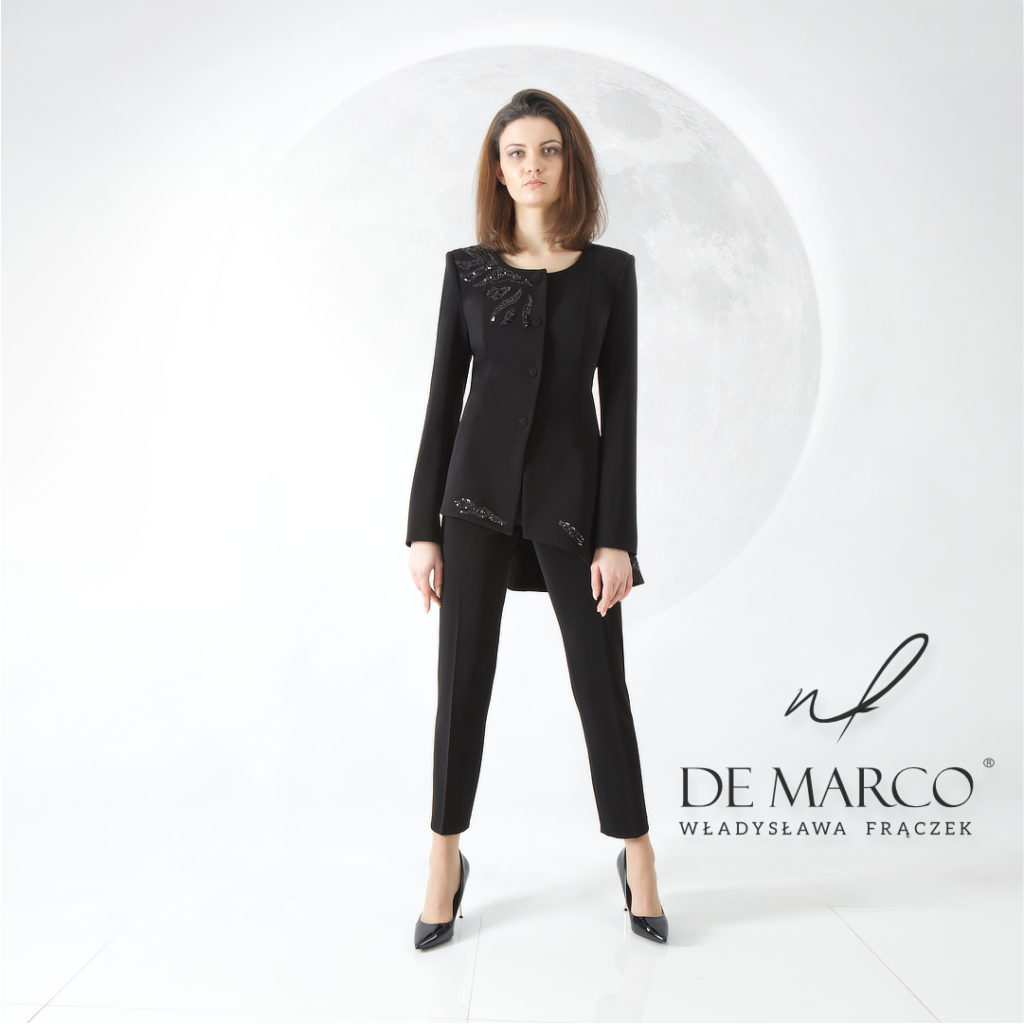 Moda Garnitury Kostiumy Set Kostium jasnoszary-czarny Na ca\u0142ej powierzchni W stylu biznesowym 