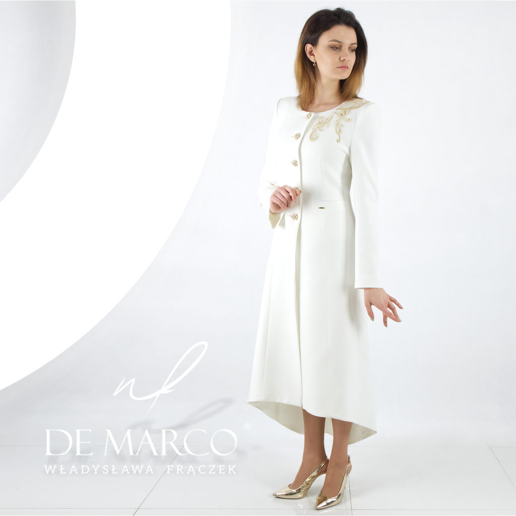 Beige Cotton Readymade Gown With Jacket 142566 | Party wear long gowns,  Kimono fashion, Gown with jacket