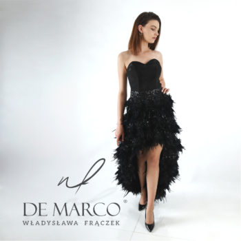 Długa suknia wieczorowa na sylwestra od De Marco