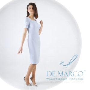 Sklep Klasyczna, prosta sukienka ołówkowa De Marco - wyjątkowa oferta ekskluzywnej odzieży damskiej