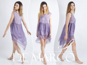 Ekskluzywna odzież damskiej od polskiego projektanta De Marco sukienki z naturalnego jedwabiu