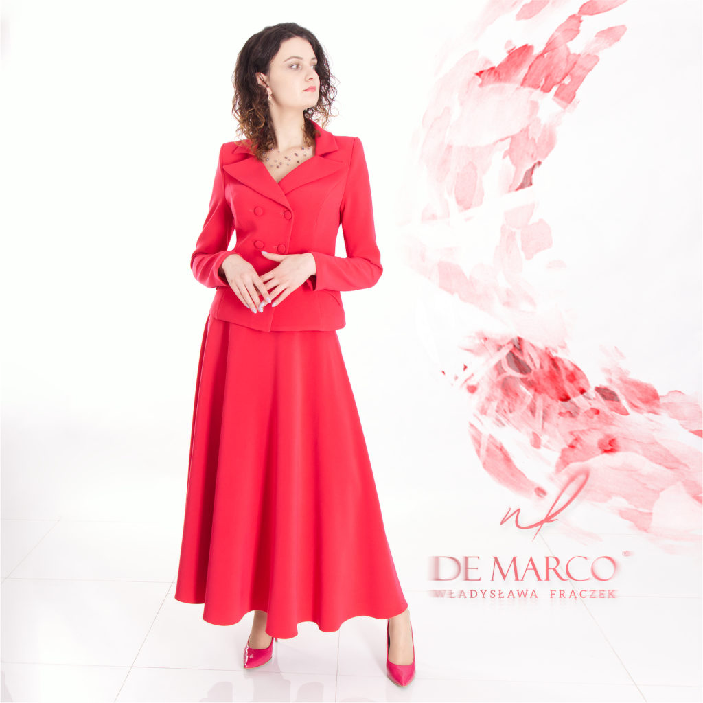 Elegancki komplet damski De Marco wizytowe stylizacje dla kobiet biznesu, sukcesu, polityki, kultury 
