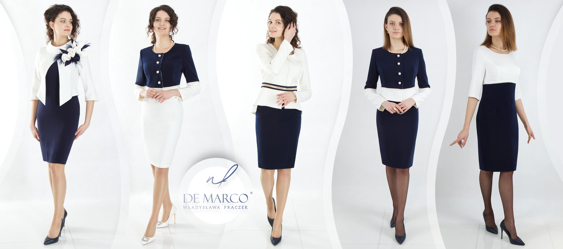 Czym różni się garsonka od kostiumu? Eleganckie komplety damskie ze spodniami, sukienką lub spódnicą De Marco