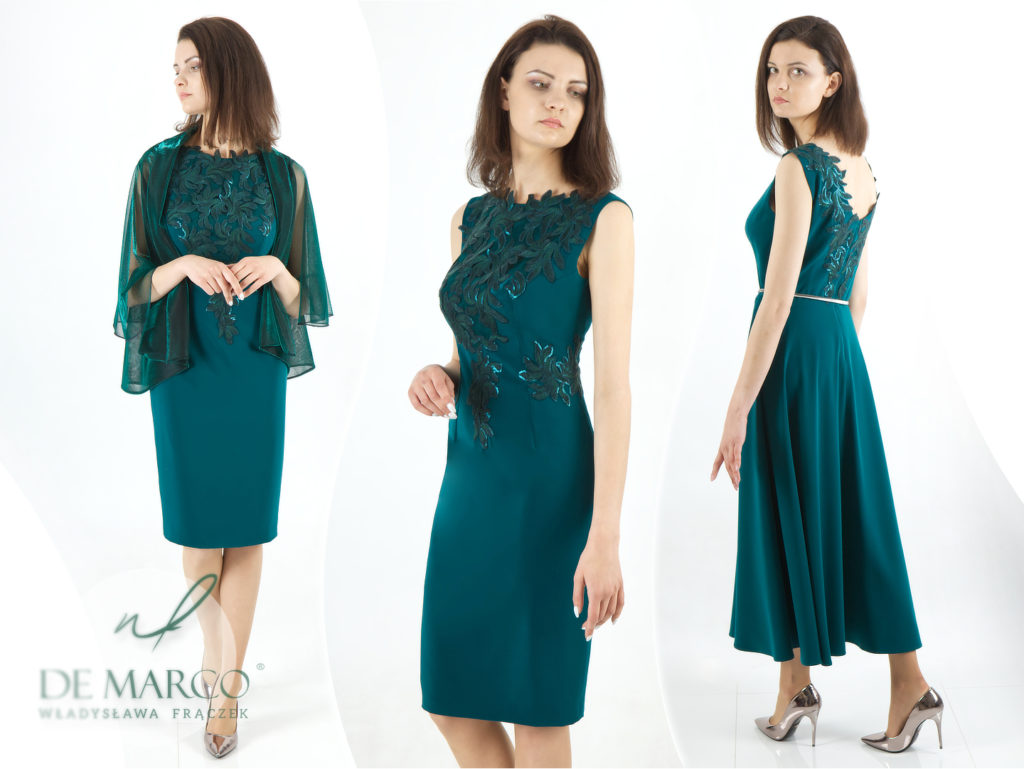Ponad czasowe zielone sukienki i suknie dla mamy i teściowej wesela. Sklep internetowy projektantki sukienek Agaty Dudy