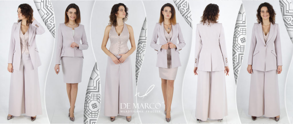 Eleganckie komplety damskie z szerokimi spodniami Sklep internetowy De Marco