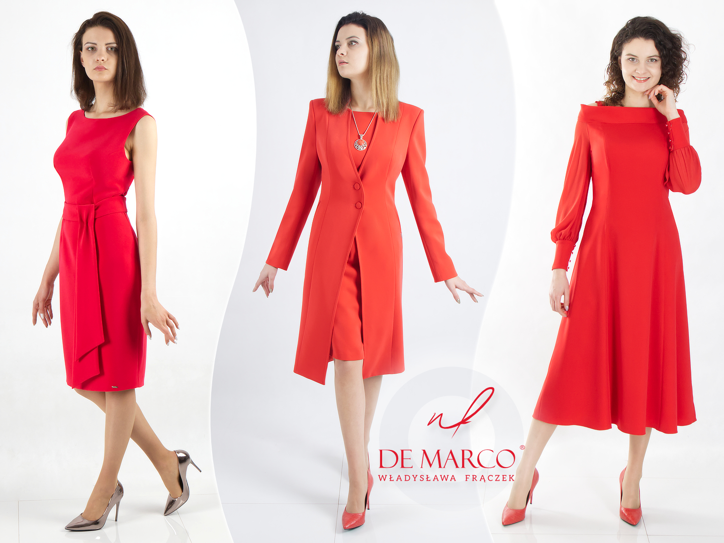 De Marco’s elegant red styles. Who do they suit, with whom do you pair them?