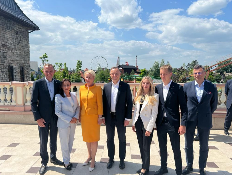 ZATOR. Prezydent Andrzej Duda i Marszałek Iwona Gibas w Energylandii