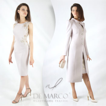 Ein exklusives Set für die Mutter der Braut oder des Bräutigams. Kleid mit Mantel