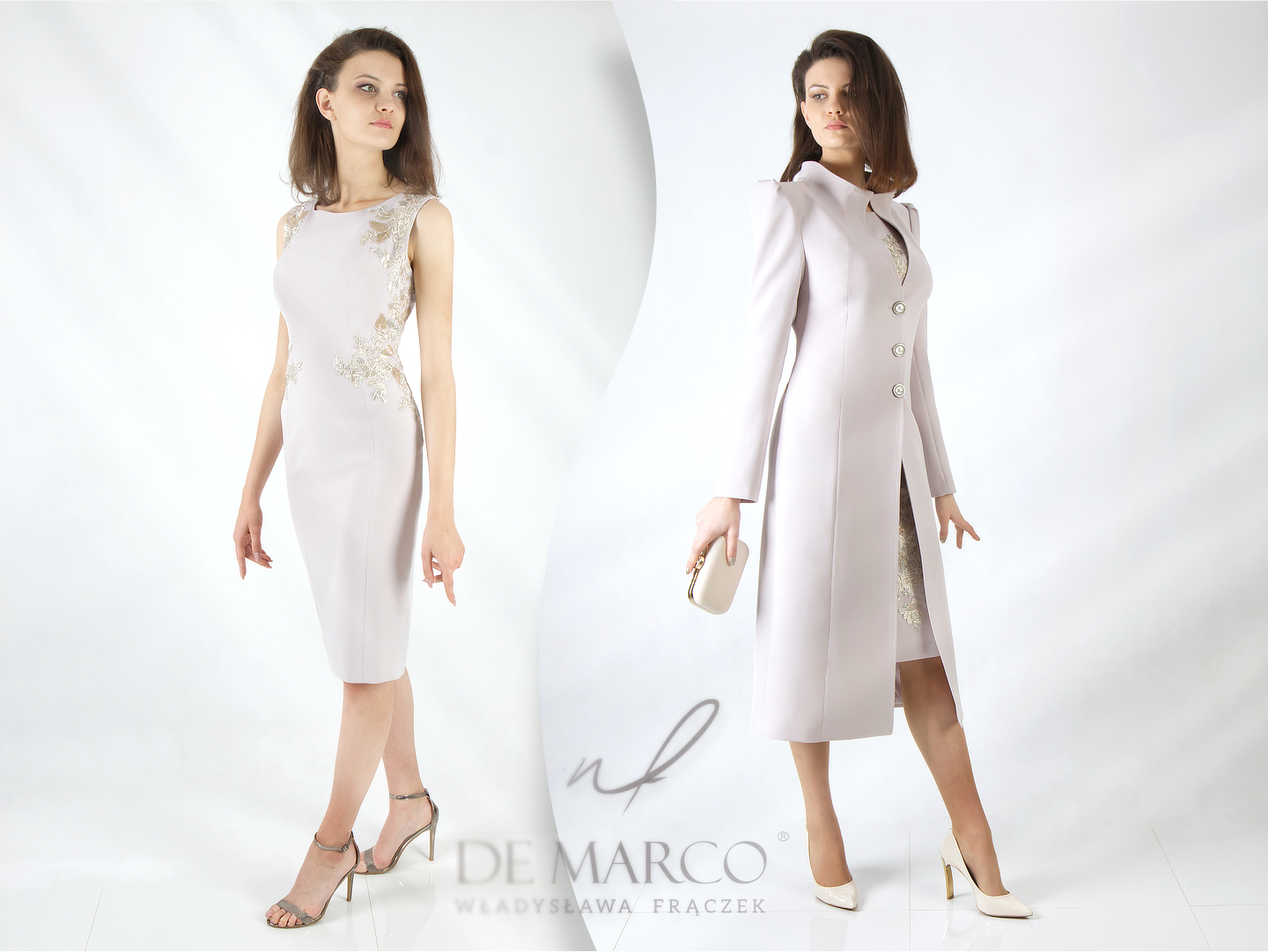 An exclusive set for the mother of the bride or groom. Dress with coat