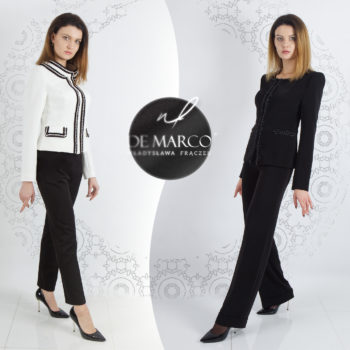 Luxuriöse Damen-Ensembles mit Hosen. Damenanzüge von De Marco