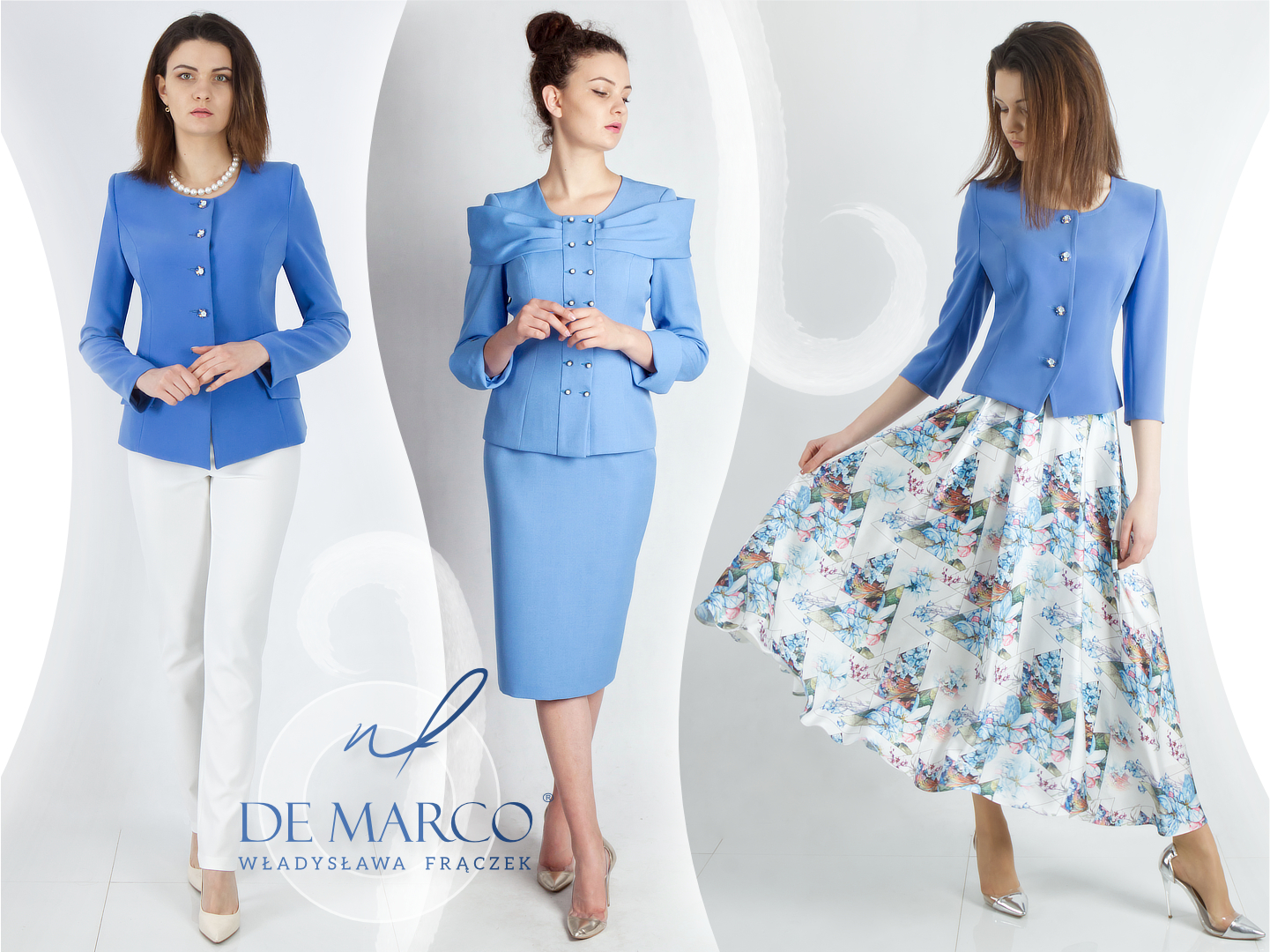 Eleganckie ubrania do pracy w biurze De Marco polska marka z wizytową odzieżą damską.
