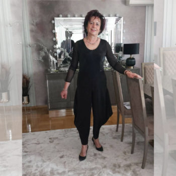 Eine Alternative zum kleinen Schwarzen. Eleganter schwarzer De Marco Damen Jumpsuit