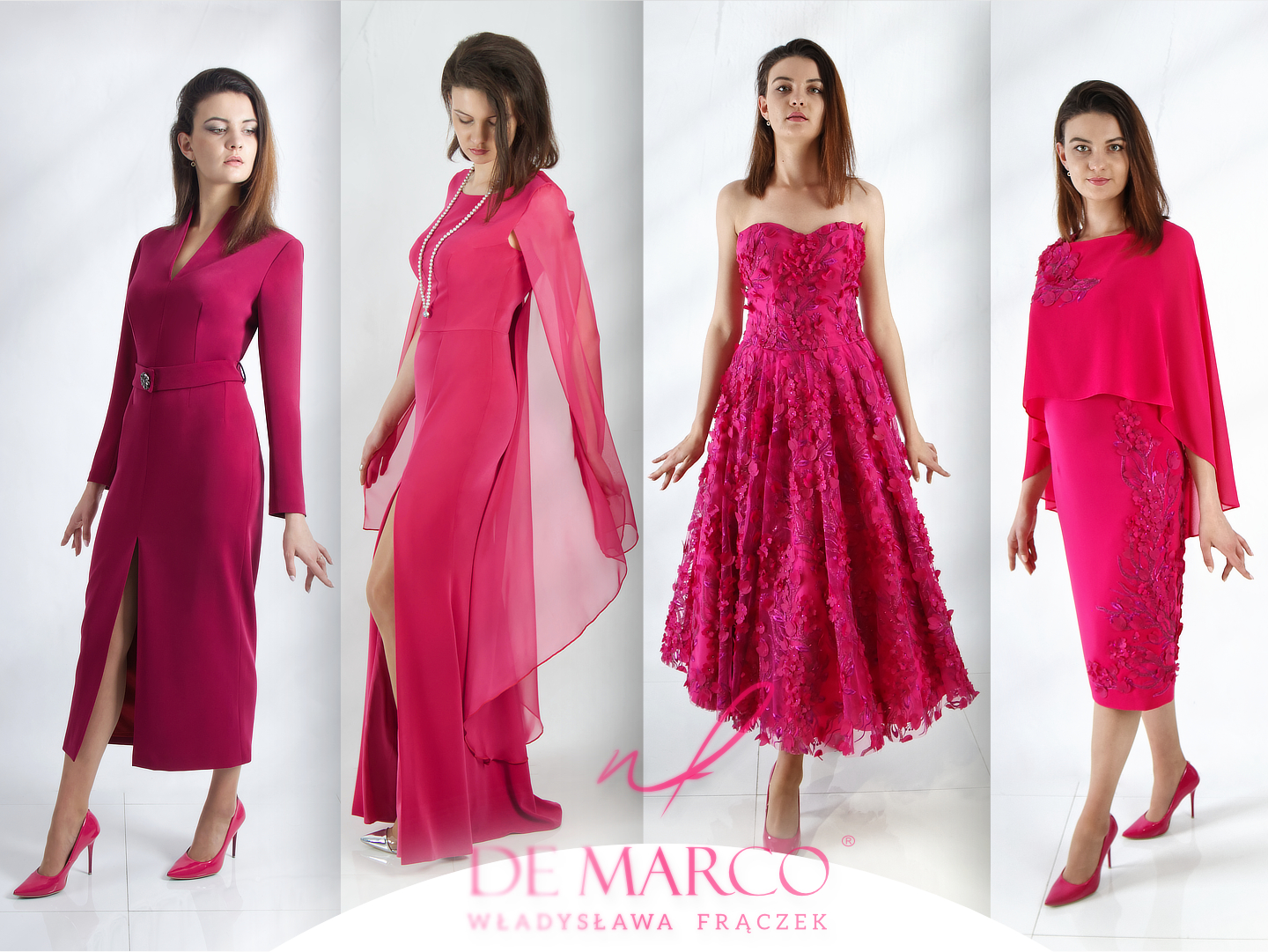 Die exklusiven Brautkleider von De Marco in den Farben Pink, Fuchsia und Magenta!