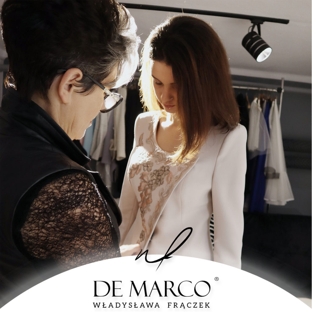 Szycie na miarę on-line Modne garnitury damskie na wesele De Marco
