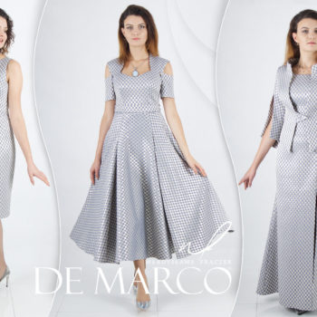 Hochzeit des Sohnes, Hochzeit der Tochter modische Brautkleider für die Mutter. De Marco Exklusives Kleid für die Hochzeit im November