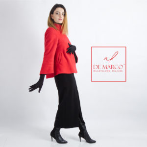 Polskie eleganckie płaszcze damskie z wełny i kaszmiru od polskiego producenta z Małopolski. Atelier Władysławy Frączek luksusowa odzież damska De Marco