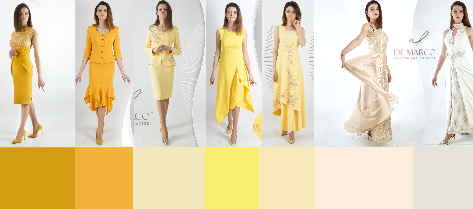 Na jakie okazje zakładać żółte stylizacje? Garnitury damskie, sukienki i garsonki