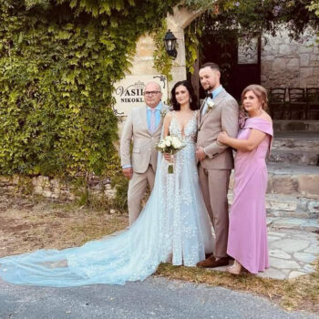 Ekskluzywna sukienka dla Mamy Panny Młodej na wesele w stylu prowansalskim