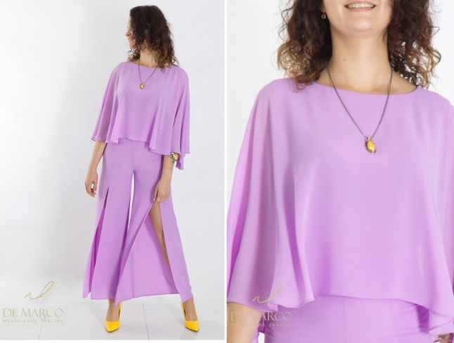 Eleganckie komplety ze spodniami na lato De Marco ekskluzywna odzież damska szyta na miarę w Atelier Władysławy Frączek 