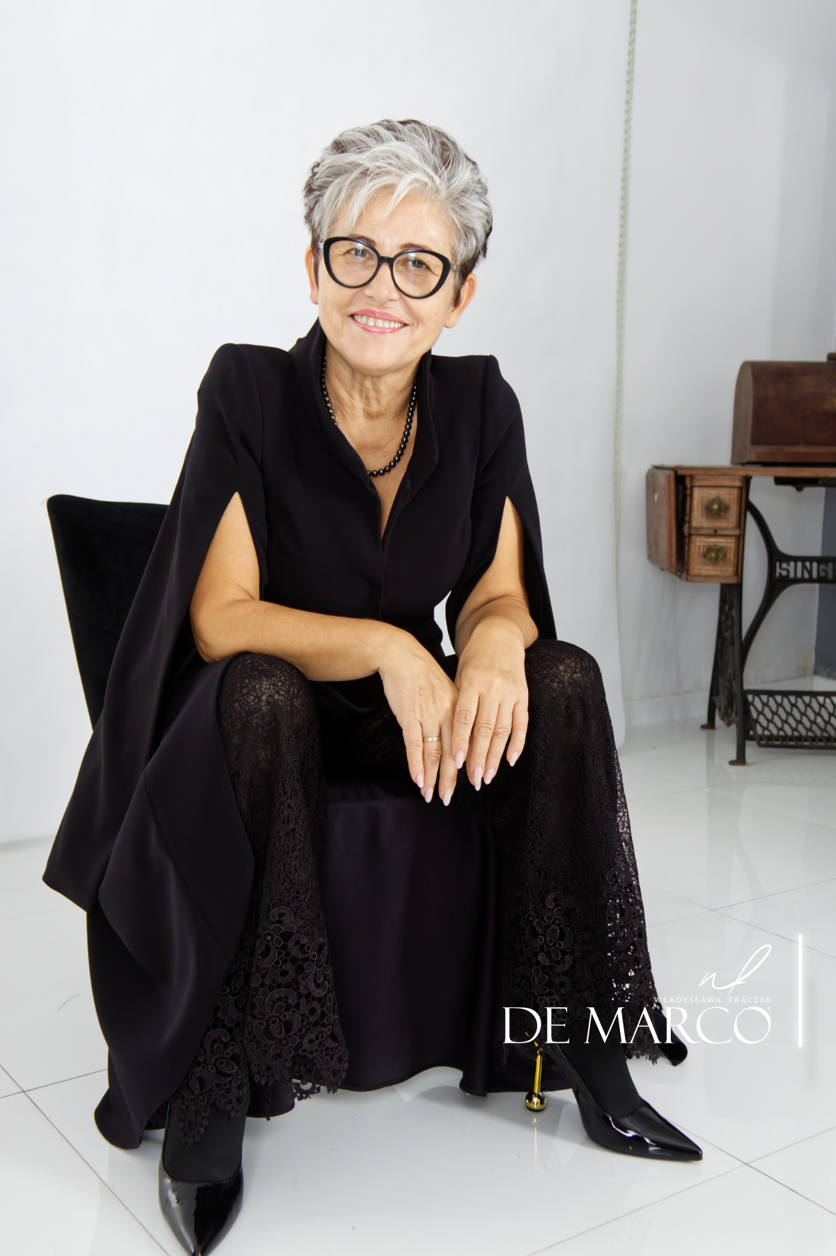 Polska projektantka ekskluzywnej odzieży damskiej Władysława Frączek właścicielka marki De Marco luksusowe ubrania dla kobiet. polscy projektanci mody ekskluzywnej